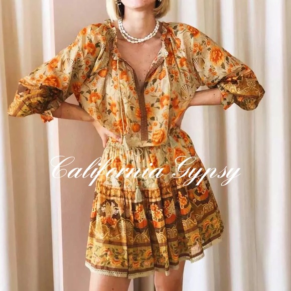 Seashell Gypsy boho floral tassel dress - Picture 15 of 16